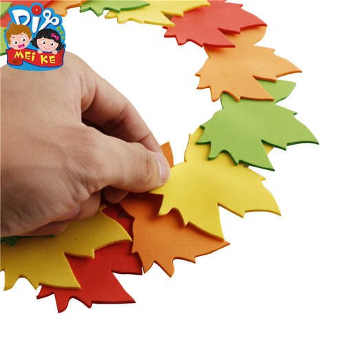 枫叶环吊饰手工涂色吊饰DIY白胚涂色枫叶吊饰MEIKE手工材料包促销 商品图3