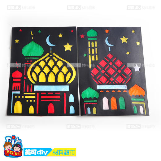 美丽的教堂 漂亮的城堡 卡纸镂空创意贴画 立体效果 精品剪纸手工 商品图2