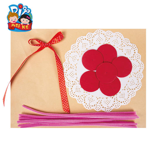 教师节手工diy 幼儿园儿童创意手棒花仿真花束制作材料包老师礼物 商品图1