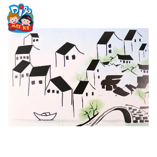 美可di  江南水乡图画 儿童手工diy中国风美术江南风景图画材料包 商品图3