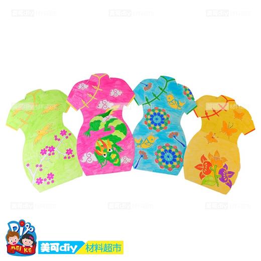 国庆节中国绘画旗袍 商品图1