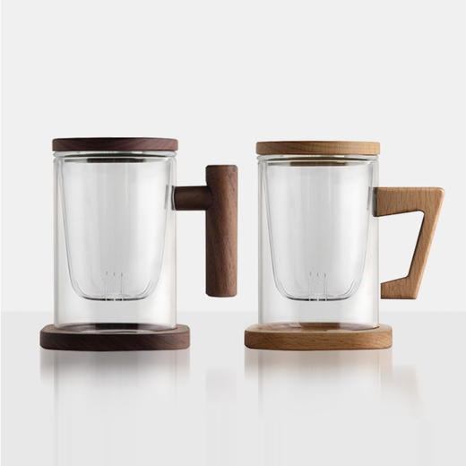 【香茶需好器，好器衬香茶】创意木盖高硼硅玻璃泡茶杯，透明品茗花茶杯 商品图2