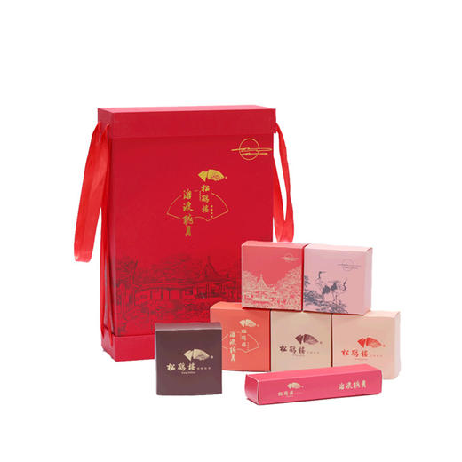 松鹤楼月饼礼盒360g6枚多口味中秋非散装椒盐五仁百果老式月饼