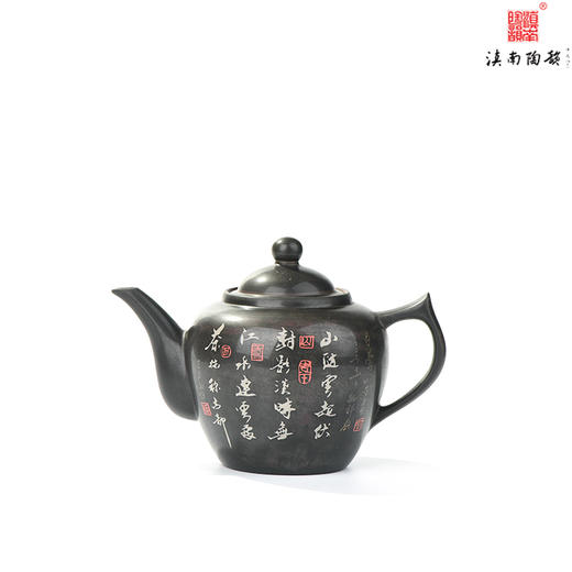 袁应德谢恒覆色刻填花鸟逢春壶 商品图1