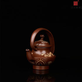 马成林单色刻填提梁壶