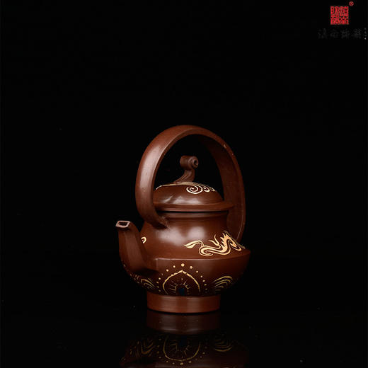 马成林单色刻填提梁壶 商品图0