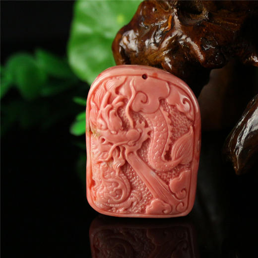 珊瑚雕青龙挂坠 商品图0