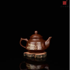 袁应德谢恒单色刻填合欢壶