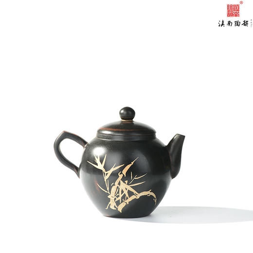 陈绍康单色刻填竹纹壶 商品图1