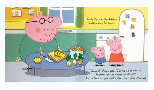 进口英文原版绘本 Peppa Pig: Peppa Pig's Family Computer 粉红猪小妹 小猪佩奇儿童启蒙入门早教图画书 英国动画故事图车书 商品图2