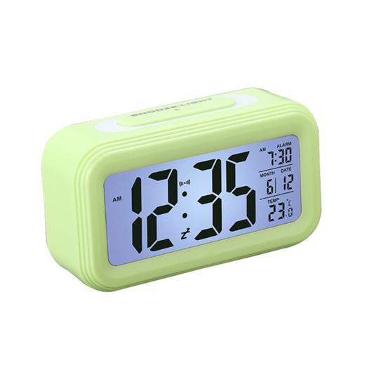 升级版温度LED夜光感应聪明钟超大屏幕夜光懒人多功能贪睡闹钟静音背光电子钟 商品图4
