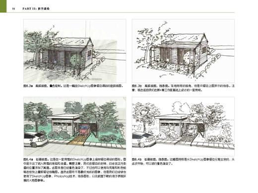 新书 SketchUp & Photoshop室内手绘设计 图形图像绘制着色渲染技术 透视图 建筑空间主体模型建模渲染装饰装修平面图绘画书籍平面 商品图3