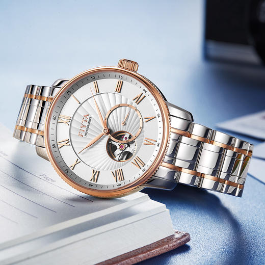 飞亚达镂空表盘钢带男士机械手表dga860015.mwm【qy】