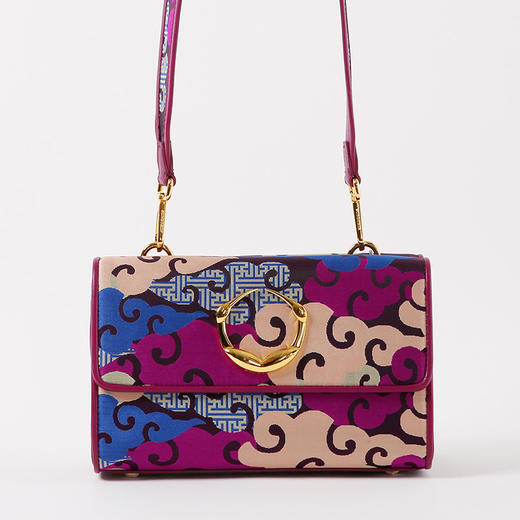 SAINTJOY/上久楷 宋锦女式单肩包 深紫零度空间  BWS18A0301 商品图0