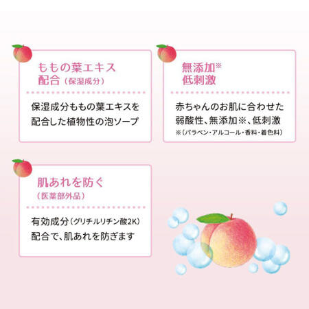 贝亲（Pigeon） 日本原装进口贝亲宝宝婴儿润肤系列 桃子水沐浴露一瓶 商品图2
