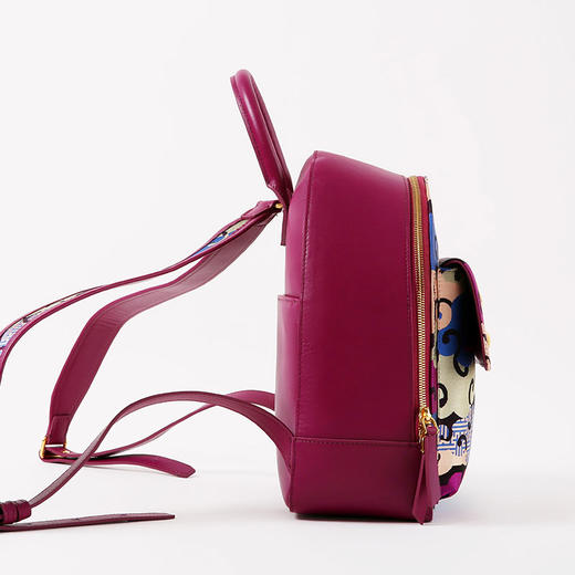 SAINTJOY/上久楷 宋锦女式双肩背包  深紫零度空间 BWS18A0101 商品图1