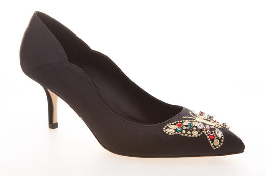 sheme 鹿鸣 蝴蝶 刺绣 高跟 单鞋 商品图1