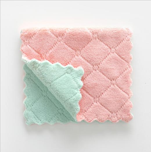 抖音爆款！不沾油擦手巾  加厚擦桌布  毛巾厨房抹布！印花双色双面吸水洗碗布！ 商品图5