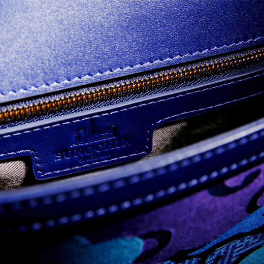 SAINTJOY/上久楷 宋锦女式单肩包  蓝紫零度空间 BWS18A0301 商品图4