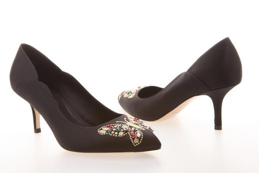 sheme 鹿鸣 蝴蝶 刺绣 高跟 单鞋 商品图3