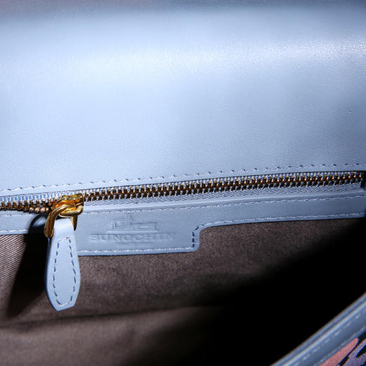 SAINTJOY/上久楷 宋锦女式单肩包 粉绿零度空间  BWS18A0301 商品图4