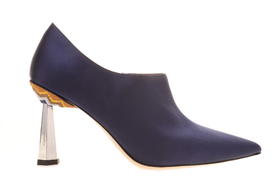 sheme鹤鸣 隐藏  新中式丝绸刺绣 尖头优雅高跟女士踝靴