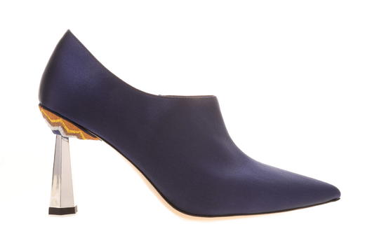 sheme鹤鸣 隐藏  新中式丝绸刺绣 尖头优雅高跟女士踝靴 商品图0