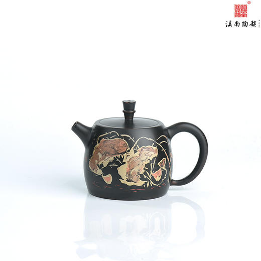 毛耀宏覆色刻填秋荷井栏壶 商品图0