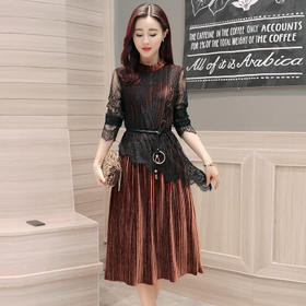 CQ ydfs923 秋季中长款时尚百搭中腰连衣裙