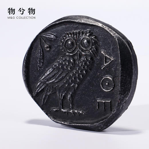 艺术藏品复刻品摆件 大英博物馆雅典猫头鹰银币家居小摆件 商品图2