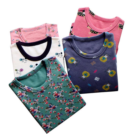 T37春秋儿童内衣保暖秋衣打底1:1实物服装纸样剪裁图纸牛皮纸样 商品图4