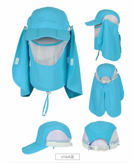 Action-fox快乐狐狸/防晒遮阳护脸护脖帽鬼子帽  631-4156 商品图2