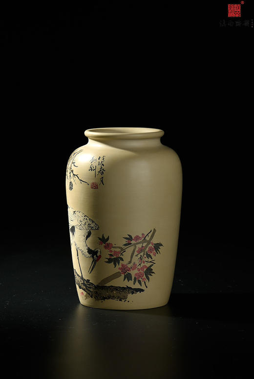 邹科  覆色刻填松鹤小樽 商品图0