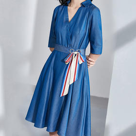 裁缝学苑A14女士连衣裙V领1:1服装纸样剪裁图纸牛皮纸