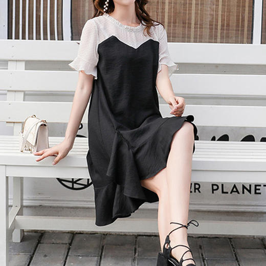 裁缝学苑A03拼接鱼尾连衣裙遮肚OL显瘦1:1服装纸样剪裁图纸牛皮纸 商品图1