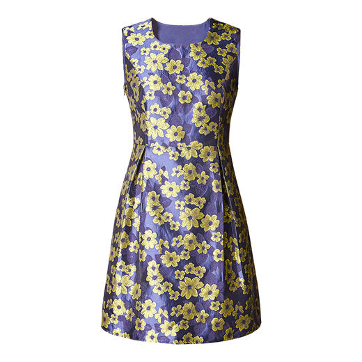 【伯妮斯茵】高贵气质印花设计无袖连衣裙--阅读者--《画尽世间光影，只为挚爱的女人》3S6753 商品图3