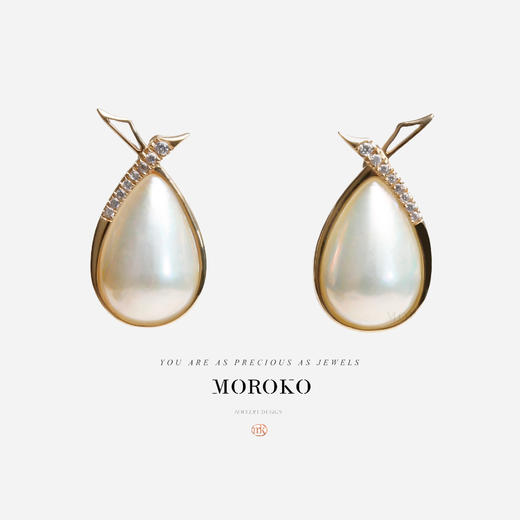MOROKO×马贝珍珠丨领结「耳钉」/ Bandeau 商品图0