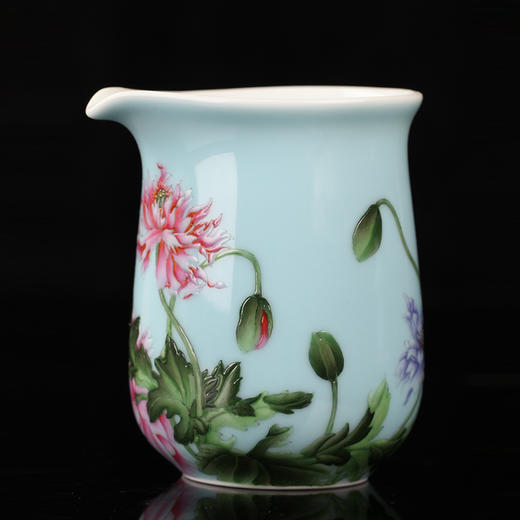 天青粉彩姹紫千红蹲式杯6头茶具（停产） 商品图2