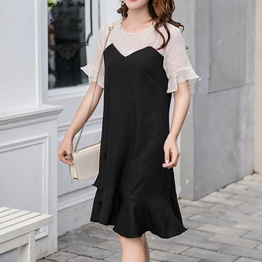 裁缝学苑A03拼接鱼尾连衣裙遮肚OL显瘦1:1服装纸样剪裁图纸牛皮纸 商品图0