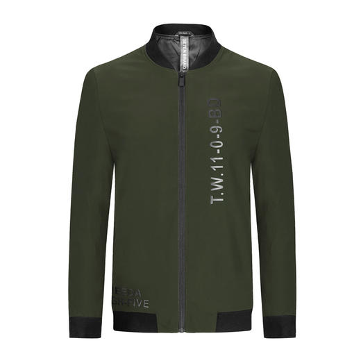 柒牌棒球领外套夹克衫春款军绿色男士外套棒球服时尚潮流	113K28630 商品图4