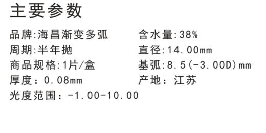 海昌水多分半年  透明    1片装 商品图1