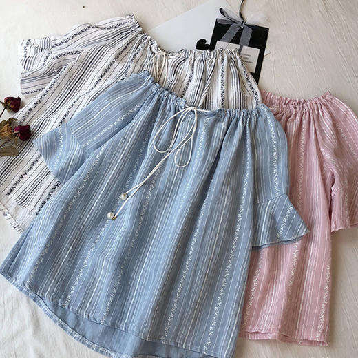 裁缝学苑A16一字露肩短袖小衫两穿法1:1服装纸样剪裁图纸牛皮纸 商品图4