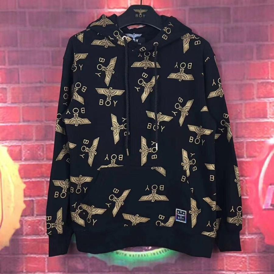 正品韩版boylondon满印连帽经典款卫衣 男女同款 随意验货质量问题无