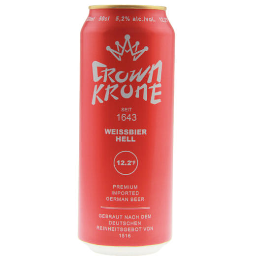 德国皇冠精制原浆白啤酒500ml