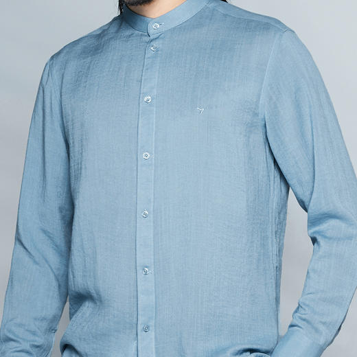 【中华立领】柒牌长袖衬衫男修身商务衬衣秋季上衣衬衫长袖	112A39040 商品图3