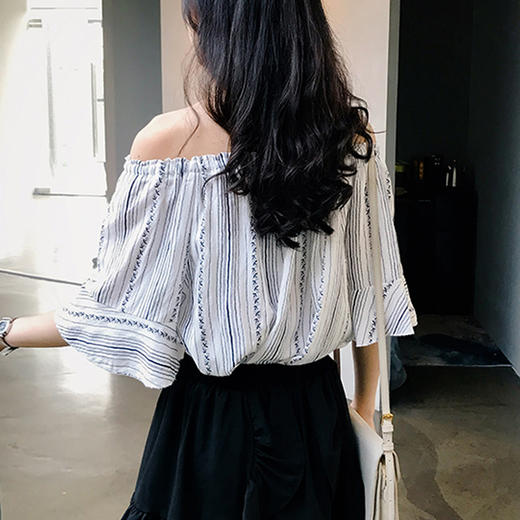 裁缝学苑A16一字露肩短袖小衫两穿法1:1服装纸样剪裁图纸牛皮纸 商品图2