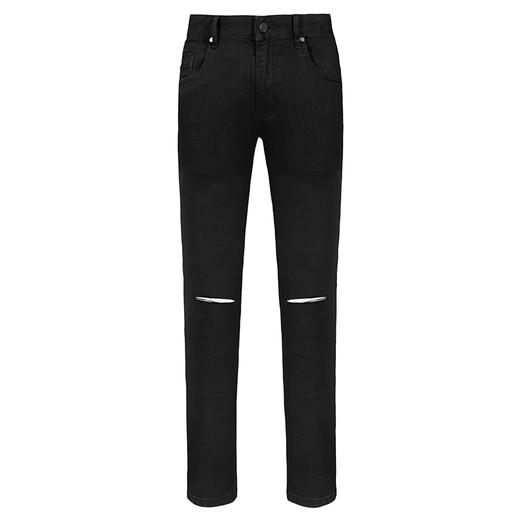 柒牌男装 牛仔裤新品破洞牛仔裤男修身小脚黑色牛仔长裤潮流百搭	113S88370 商品图4