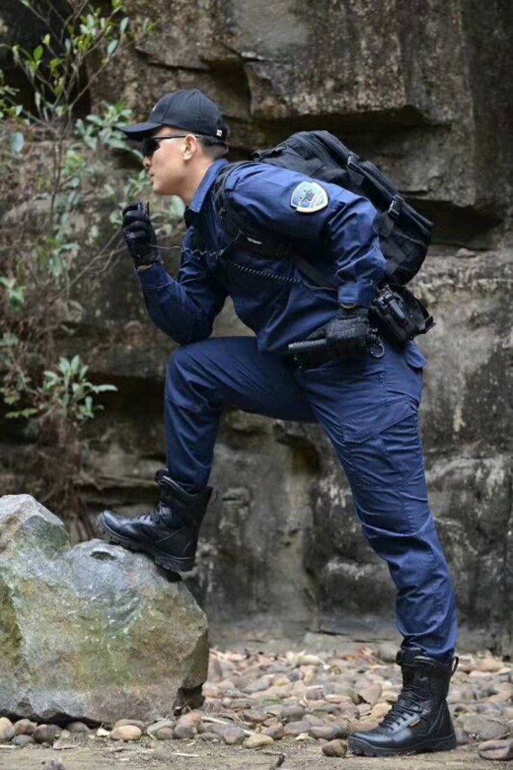 最新"高弹力" | 宝蓝色 | 作训服 | 长袖上衣 - tbm深圳特别猛服饰