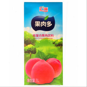【百汇到家】汇源桃果肉饮料1L   汇源果汁
