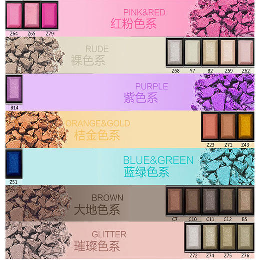 玛丽黛佳多米诺创意眼影组 原价19元 商品图0